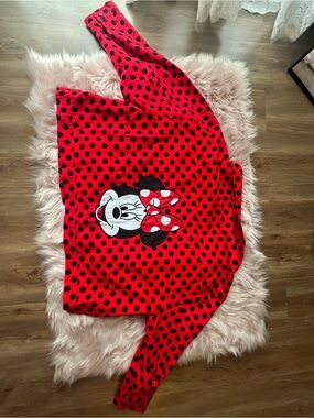 NWT Authentic Plus Size Disney Red and Black Polka Dot Minnie Mouse Jean Jacket